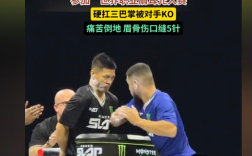 中国通背拳传人赵鸿刚参加世界职业扇耳光大赛遭KO：眉骨缝5针 本人回应：没有脑震荡 !