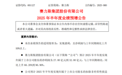 赛力斯：2025年上半年净利润预计27-32亿元 同比预增66%-97% ！