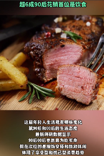 超6成90后花销首位是饮食：体现享受型和悦己型消费趋势 ！-图1